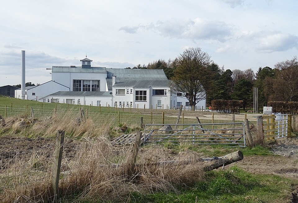 GlenAllachie distillery buildings near Aberlour, Speyside